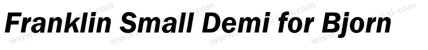 Franklin Small Demi for Bjorn B Dem字体转换
